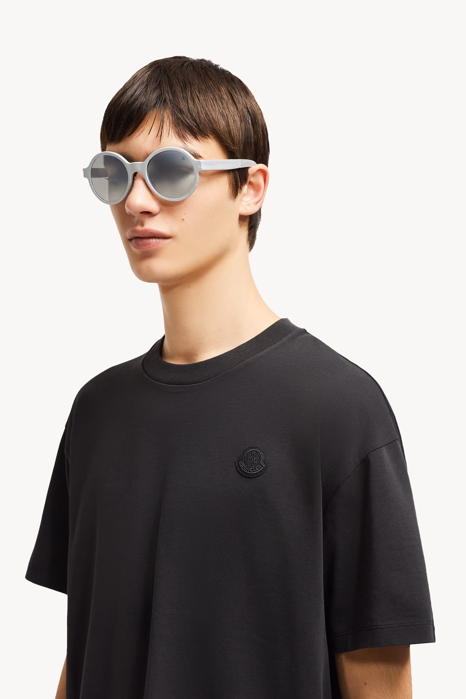 Camiseta de algodón con logotipo en grafiti Hombre Negro Moncler 4